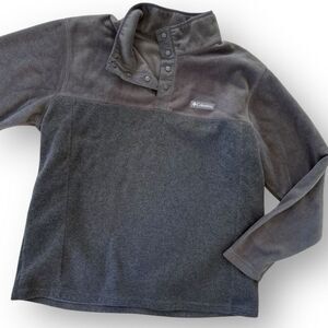 Columbia Steens Mountain II Half Snap Pullover Sweater Fleece Sweatshirt XL Grey